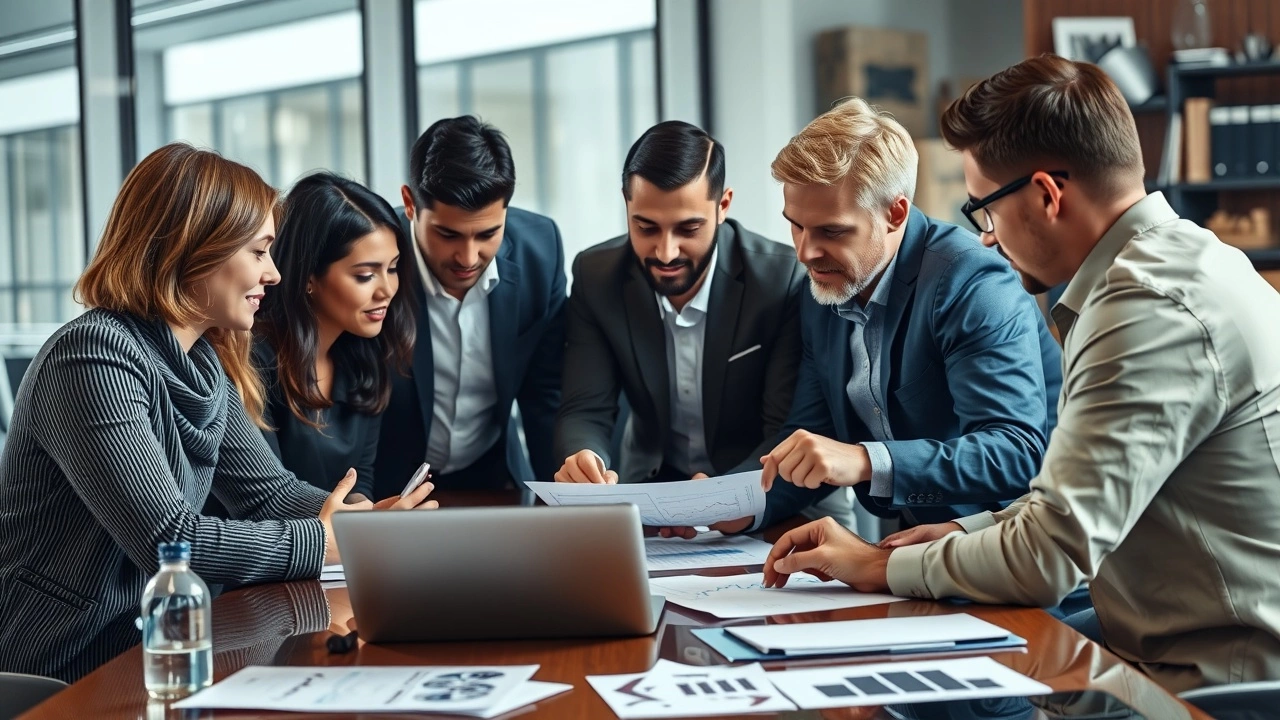 groupe de personnes analysant des strategies d investissement