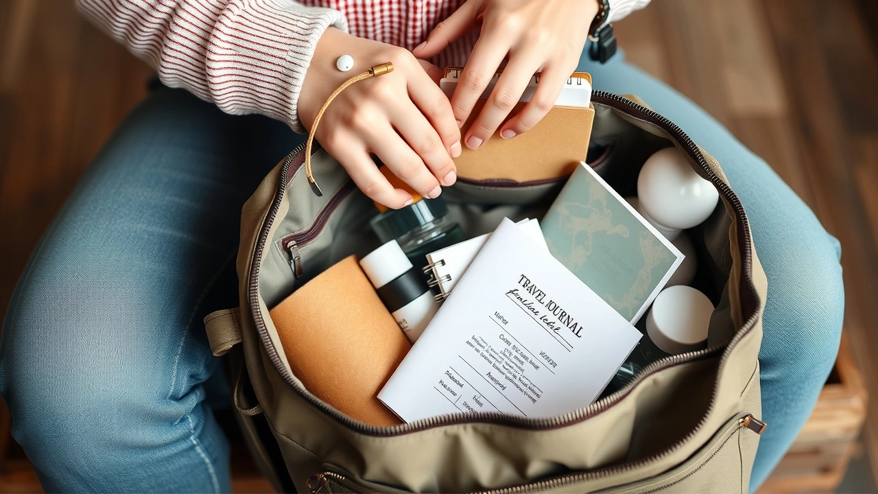 person range of eco-friendly travel items in a bag