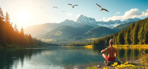 Un paysage serein illustrant les effets apaisants de la nature sur le bien-être mental.