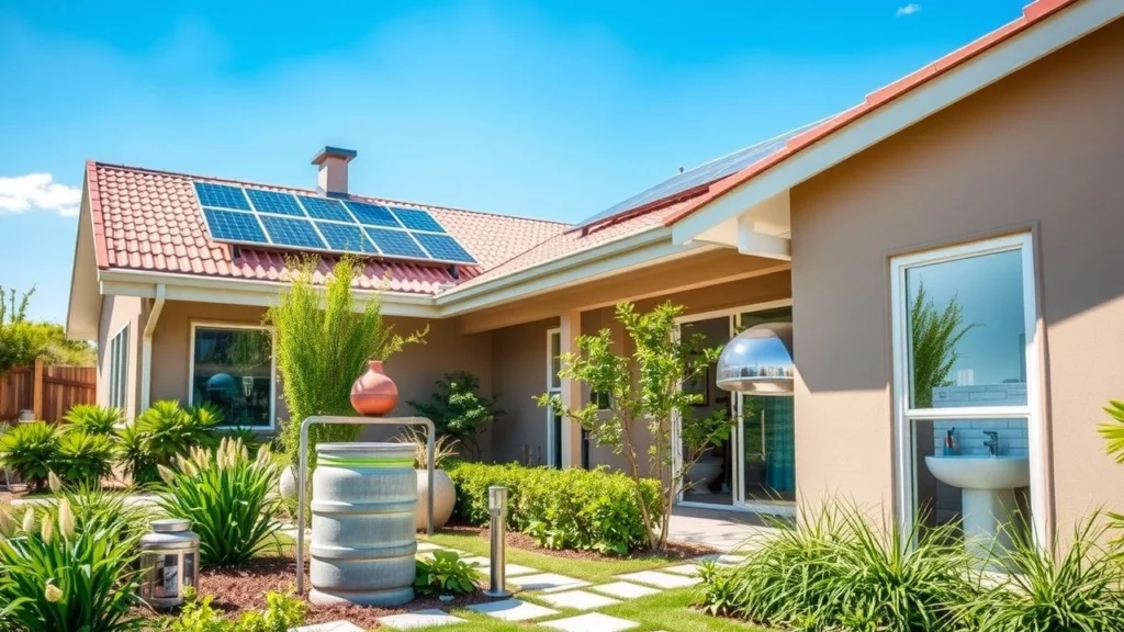 Maison moderne avec solutions de recuperation d'eau