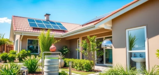 Maison moderne avec solutions de recuperation d'eau