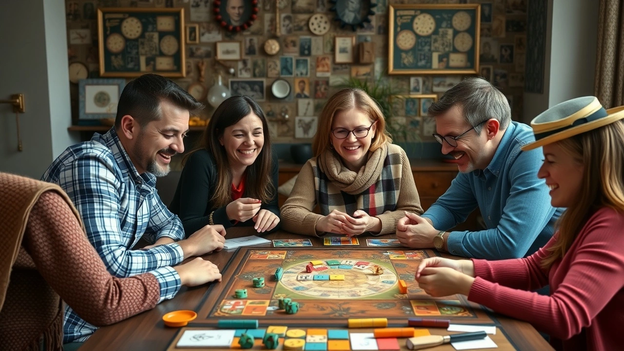 groupe d amis et famille jouant ensemble à des jeux de société
