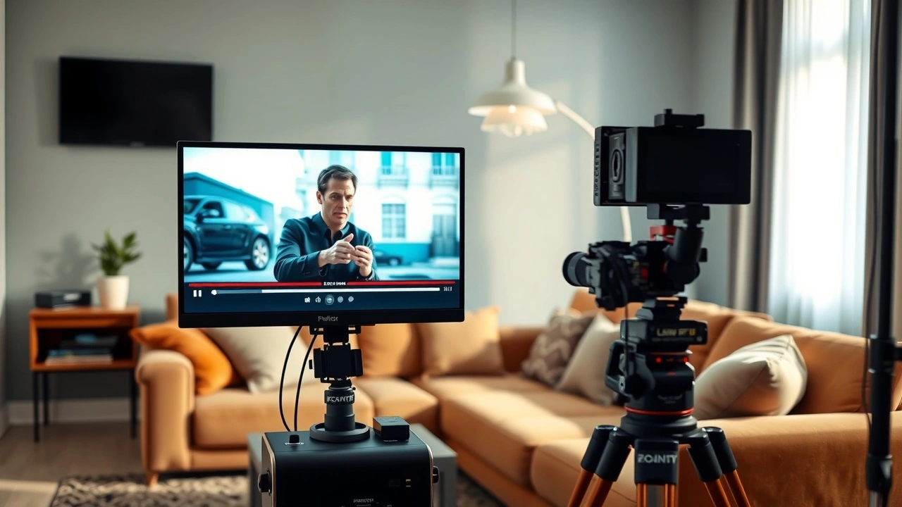 configuration de streaming en direct pour une soirée cinéma