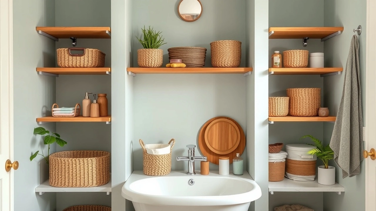 solutions de rangement écoresponsable dans une salle de bain