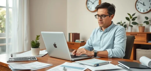 Bureau moderne avec une personne analysant ses dépenses mensuelles