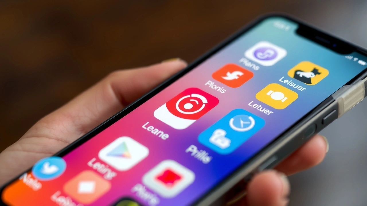 icons dapplications de loisirs sur un smartphone