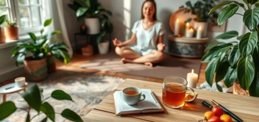 Scène matinale tranquille illustrant des rituels matinaux bénéfiques pour l'esprit.