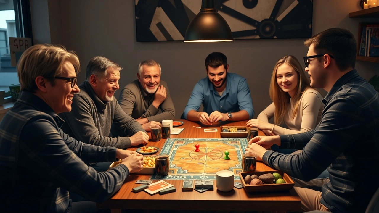 groupe d'amis jouant à des jeux de société