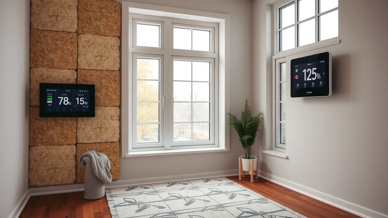 chambre bien isolée avec fenêtres et matériaux écologiques