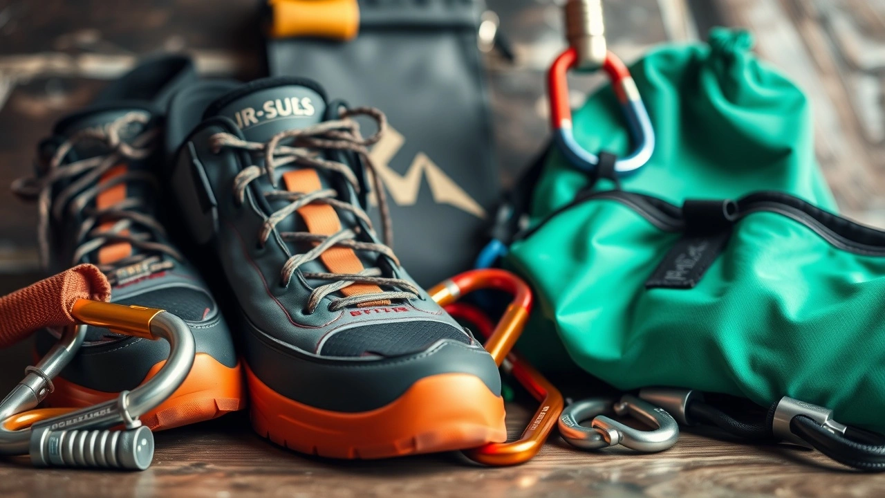 equipement d'escalade intérieure sur une surface de sol