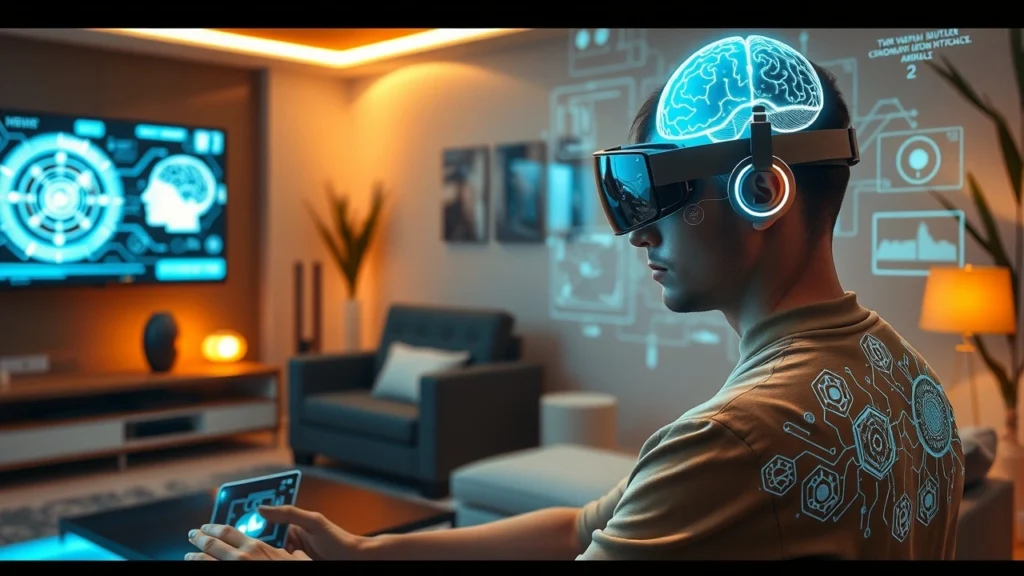 Une scène illustrant les innovations en neurotechnologie dans la vie quotidienne.