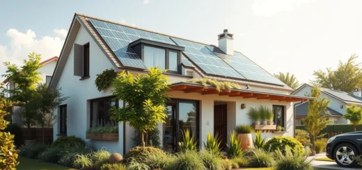 Une maison écologique avec des systèmes de ventilation naturelle intégrés