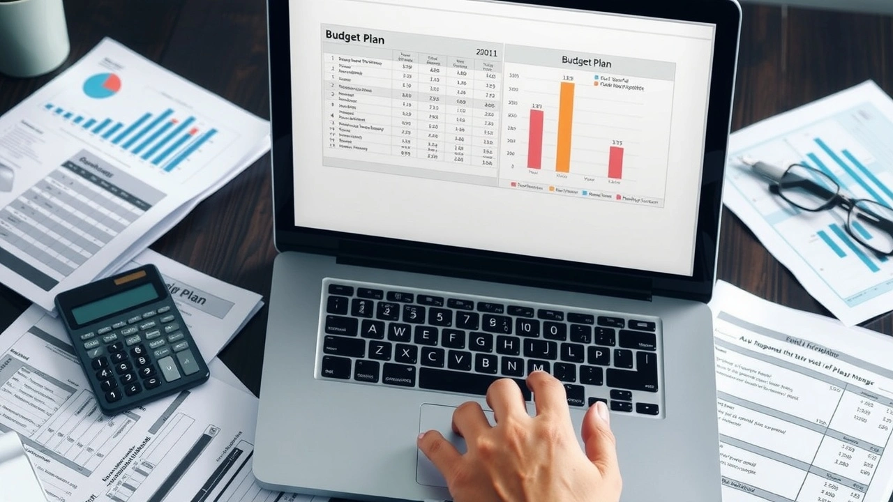 person examine un budget avec des documents financiers