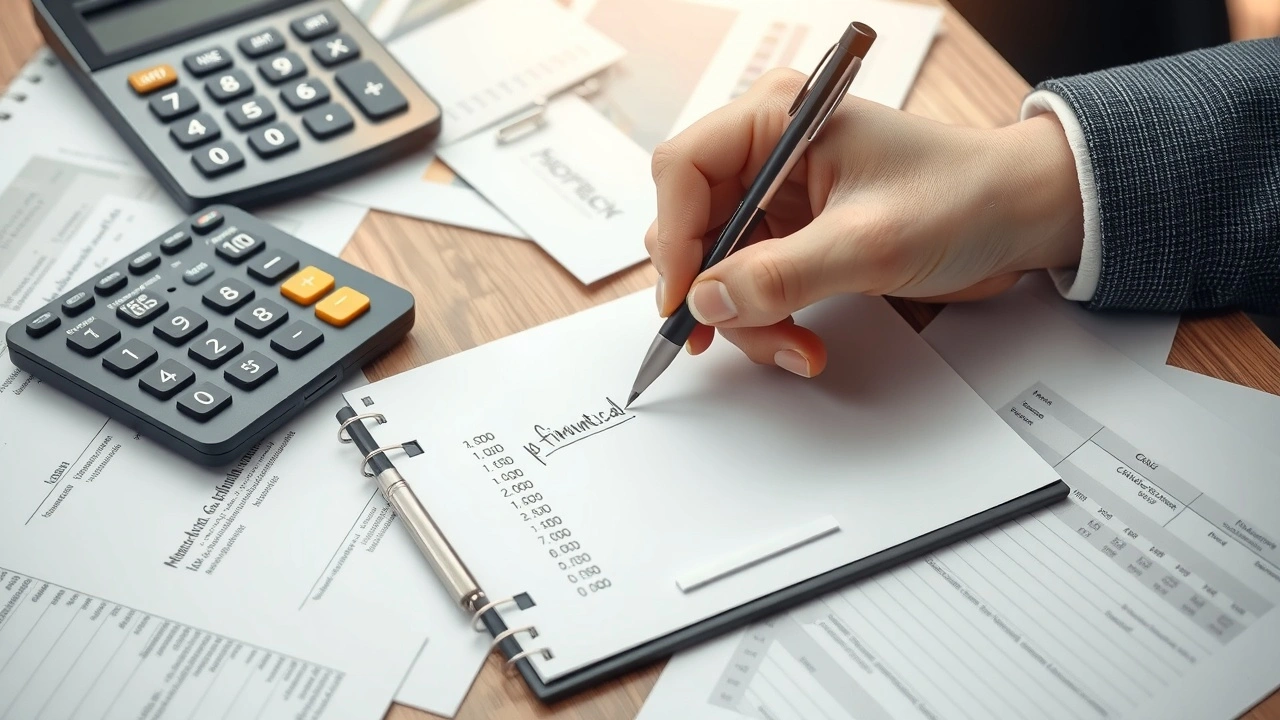 person ecrivant des objectifs financiers avec un stylo