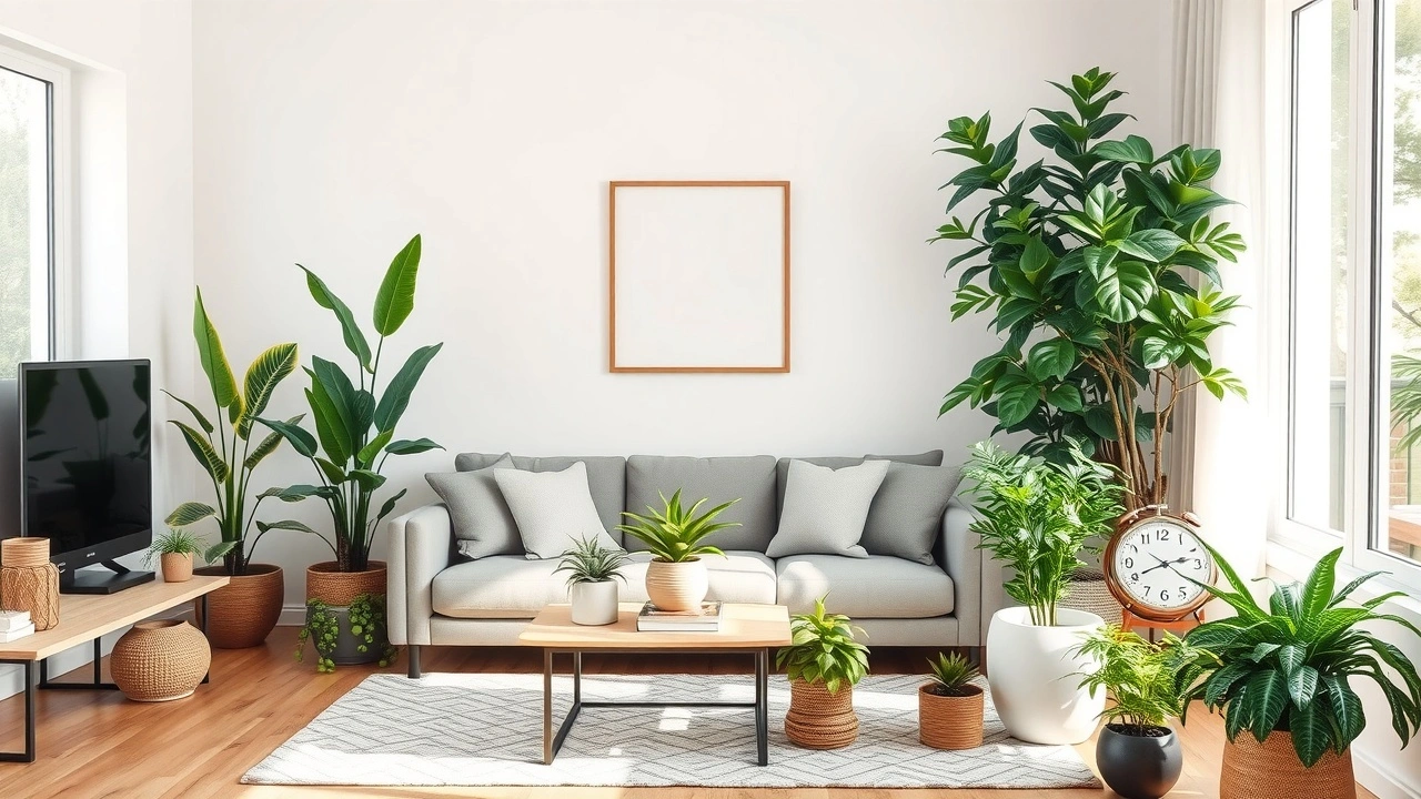 plantes dinterieur decoratives dans un salon lumineux