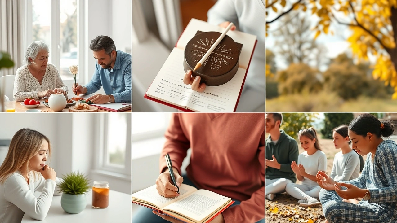 célébration de rituels de gratitude en groupe et individuel