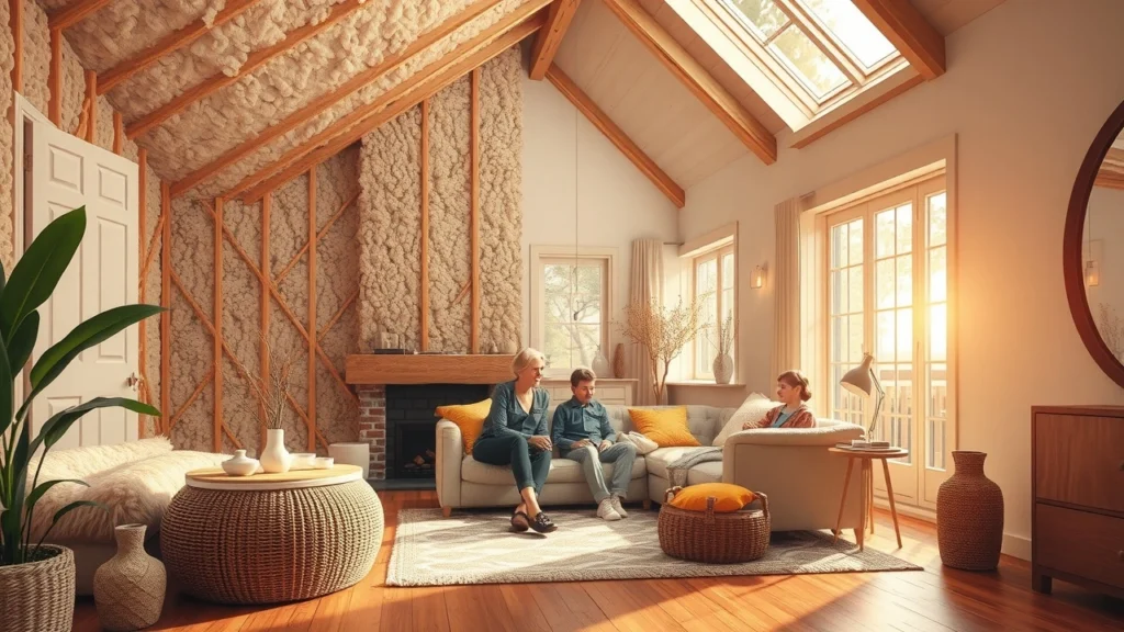 Image illustrant des solutions d'isolation ecologiques dans une maison confortable.