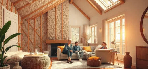 Image illustrant des solutions d'isolation ecologiques dans une maison confortable.