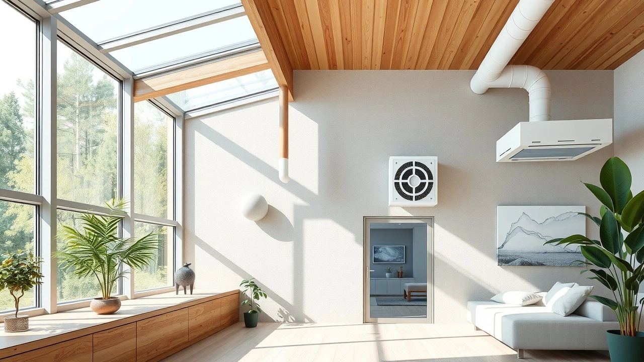 systèmes de ventilation naturelle dans une maison moderne