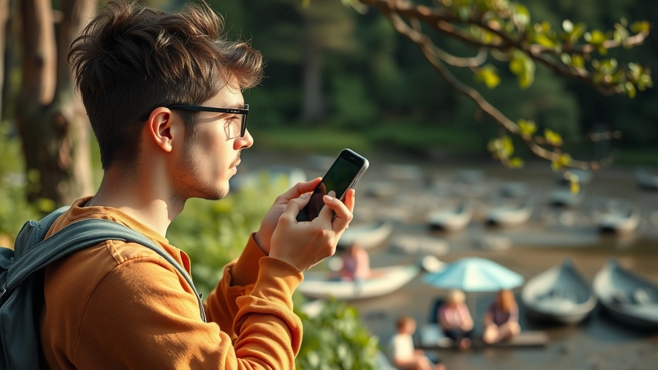 une personne profitant de la nature sans appareils digitaux