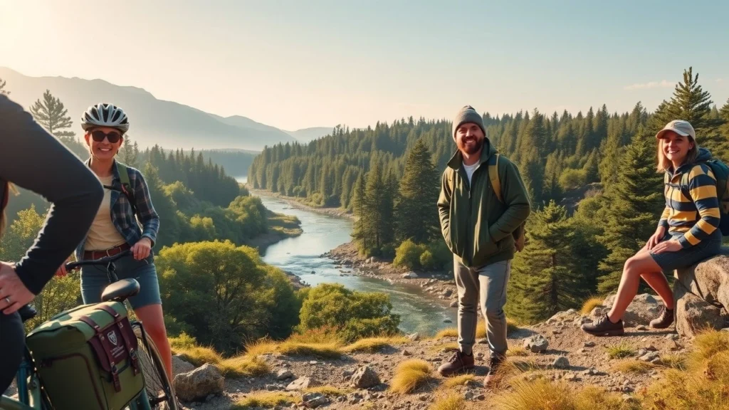 Un paysage tranquille illustrant une expérience de voyage sereine et écoresponsable.