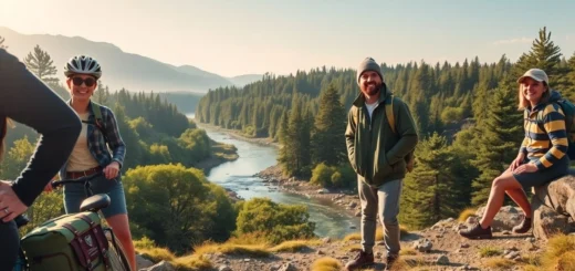 Un paysage tranquille illustrant une expérience de voyage sereine et écoresponsable.