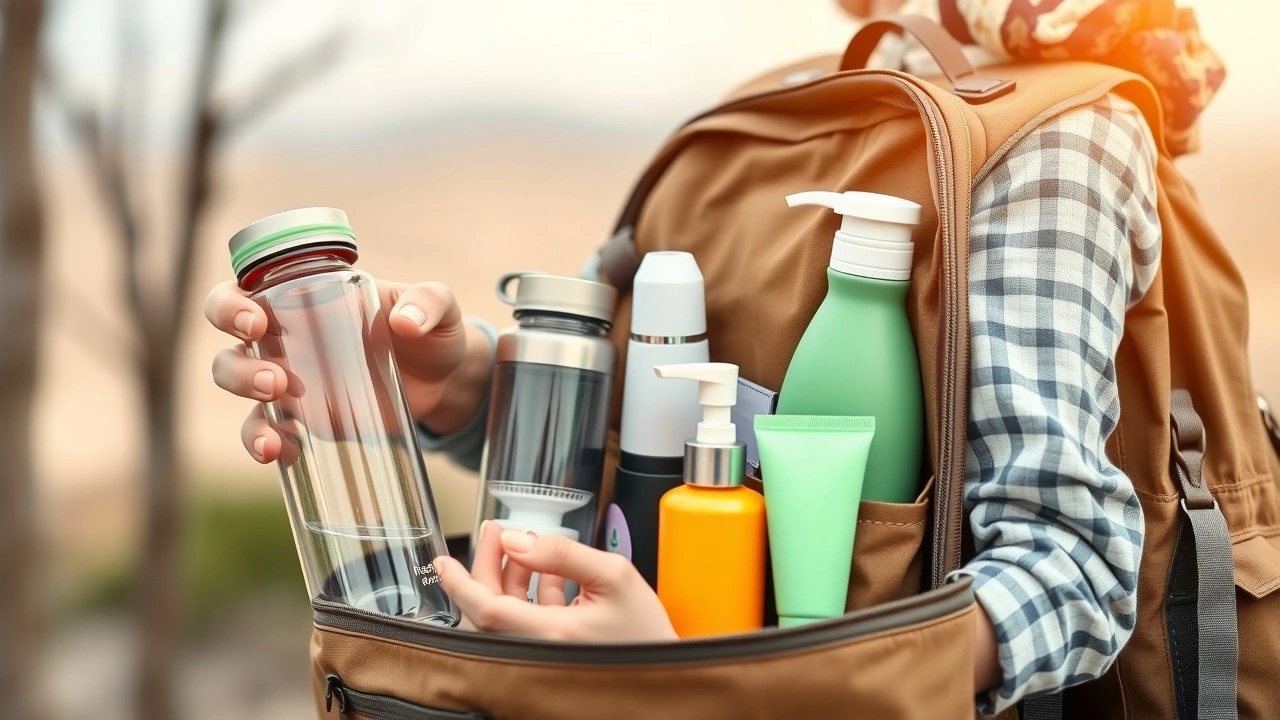 voyageur preparant des affaires ecoresponsables