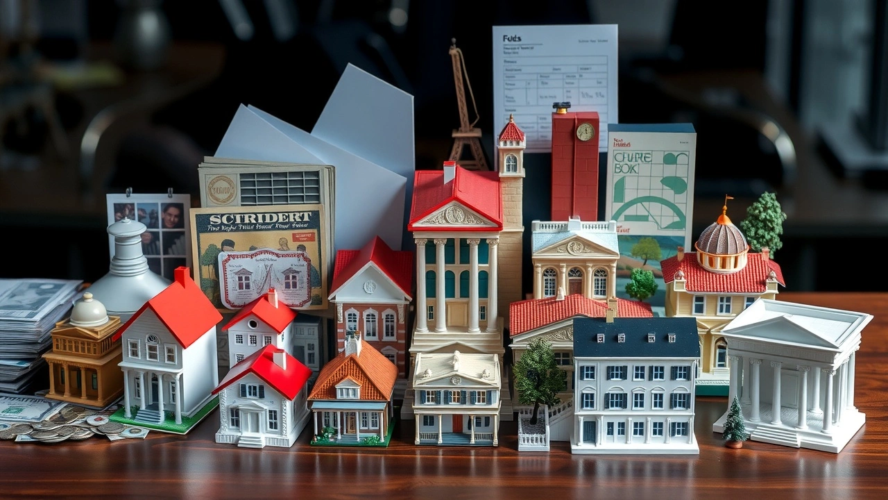 selection d'actifs d'investissement sur une table