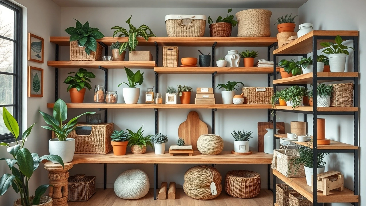 espace de rangement ecologique et esthetique dans une maison