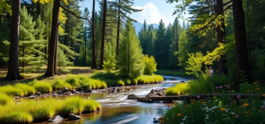 Une scène tranquille illustrant une immersion dans la nature.