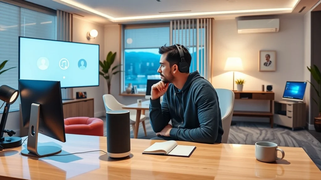 Une illustration de l'innovation en reconnaissance vocale dans une maison moderne.