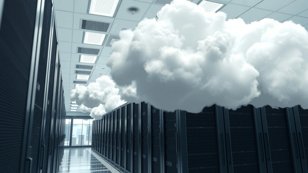 Serveurs cloud dans un centre de données moderne