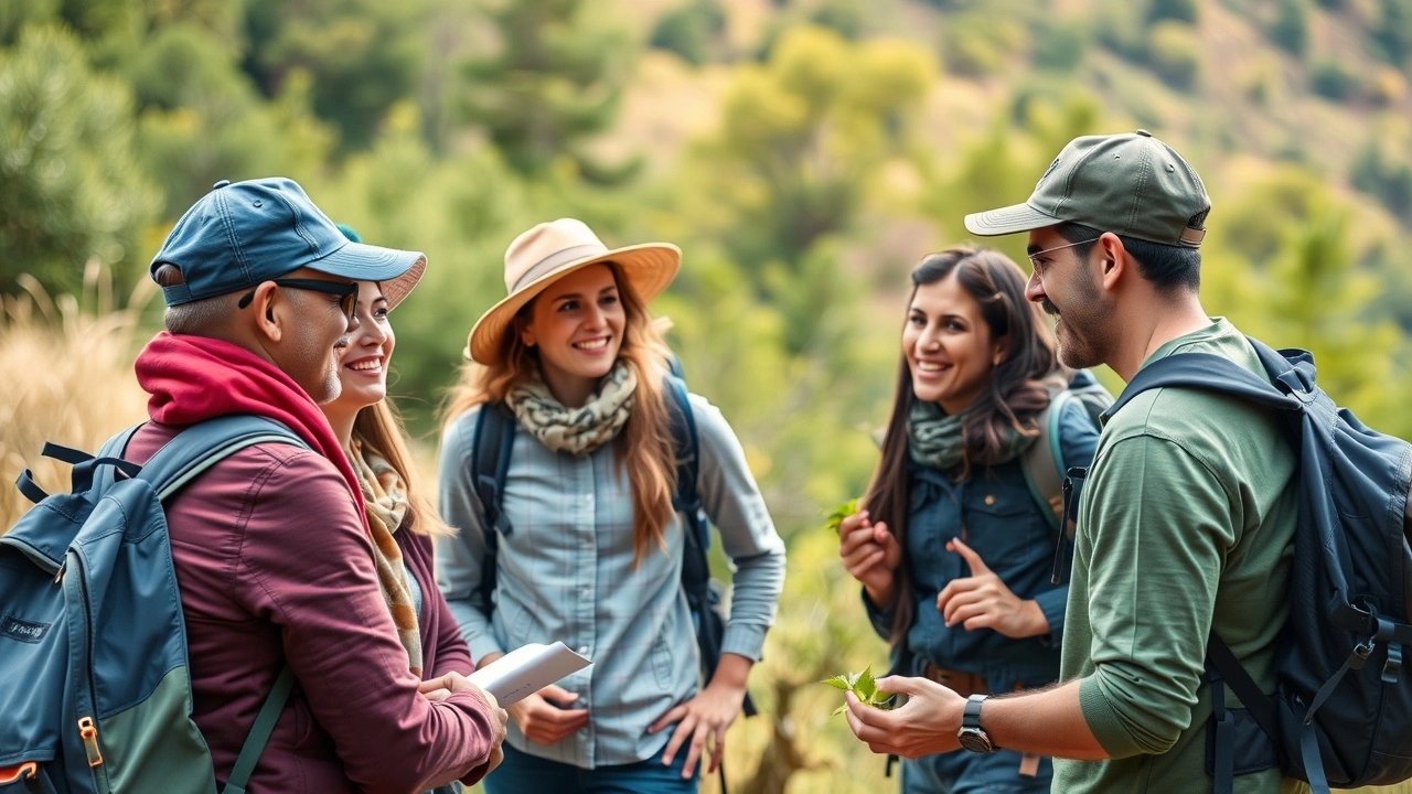 voyageurs partageant leurs experiences en pleine nature
