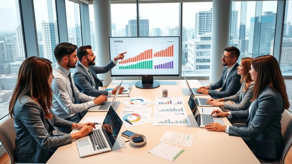 Image d'un groupe de professionnels en réunion stratégique autour d'une table