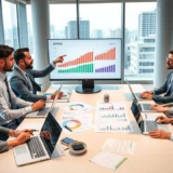 Image d'un groupe de professionnels en réunion stratégique autour d'une table
