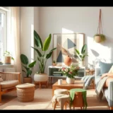 Un intérieur élégant avec des idées de décoration DIY écoresponsables.