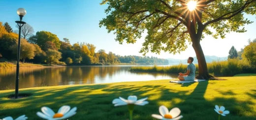 Une scène sereine illustrant l'importance des pauses bien-être.