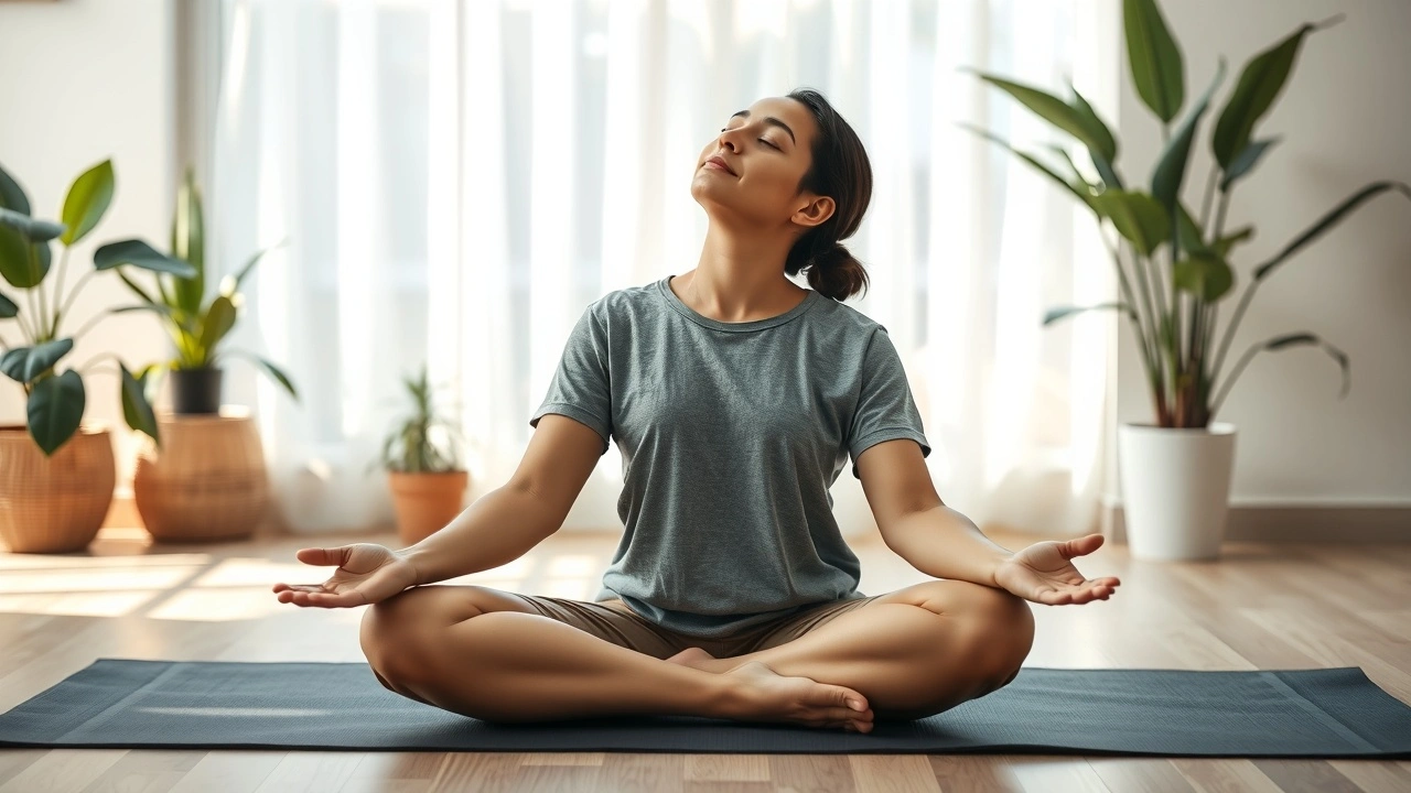 person en méditation dans un environnement serein
