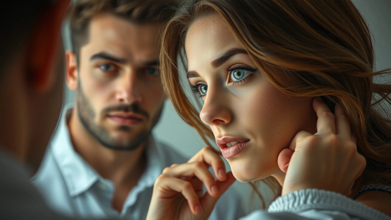 person devant un miroir avec une expression pensante