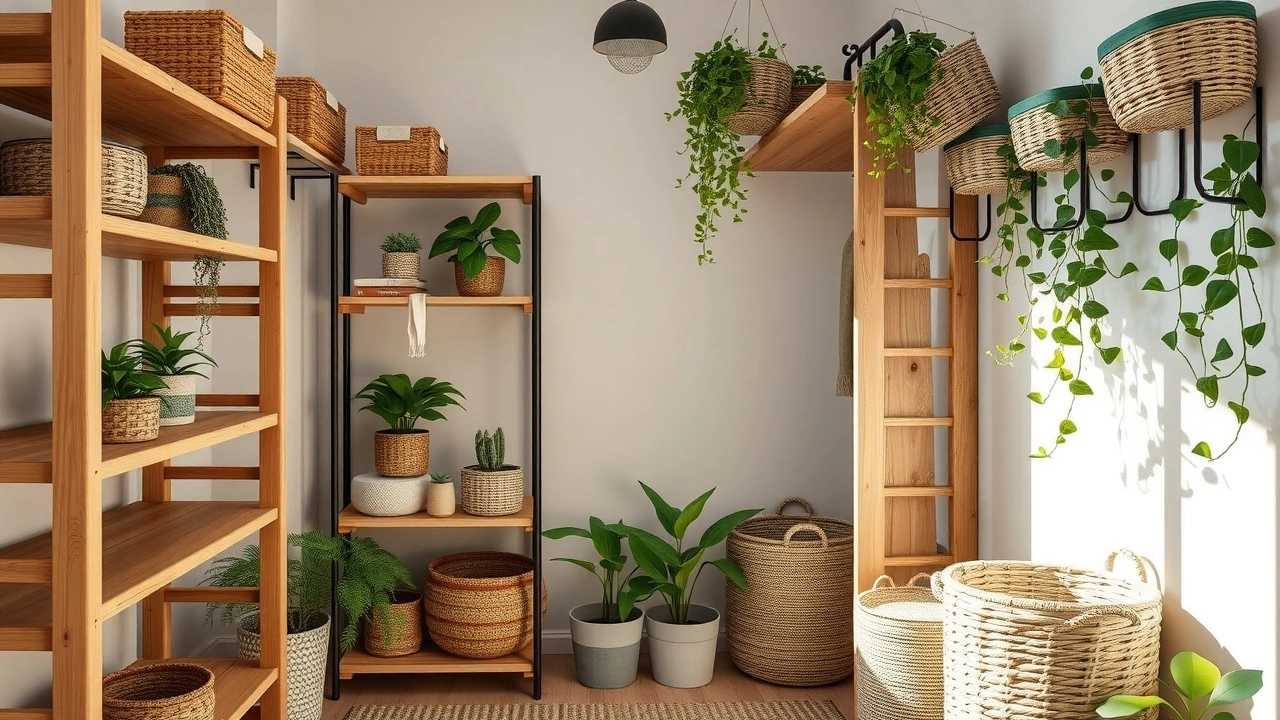 petit espace avec solutions de rangement ecologiques