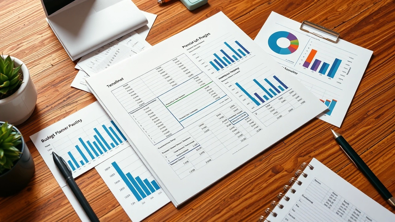 une image d'un planificateur budgétaire sur un bureau