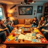 Scène d'une soirée jeux d'évasion à domicile avec des amis