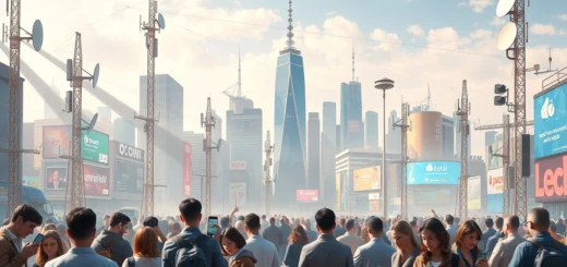 Illustration des avancées récentes en télécommunications et leur impact sur notre vie quotidienne.