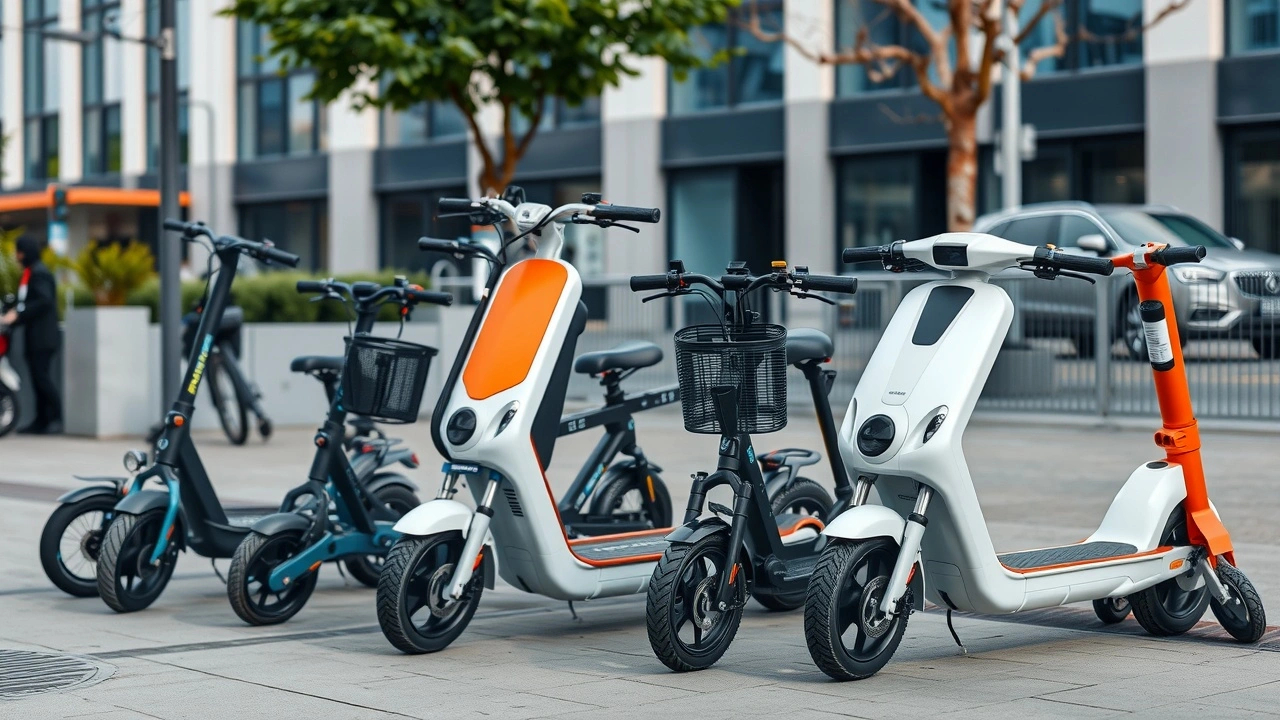 dispositifs de micro-mobilité dans un environnement urbain