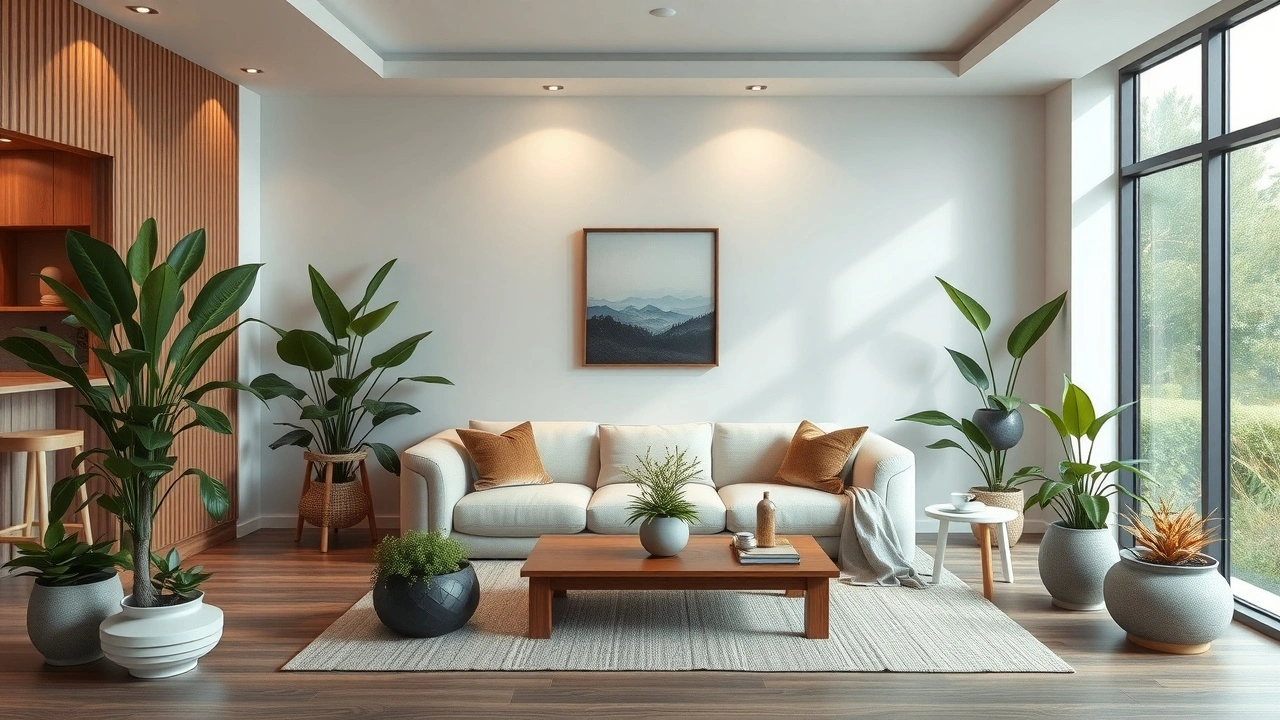 espace de vie harmonieux avec des elements de feng shui