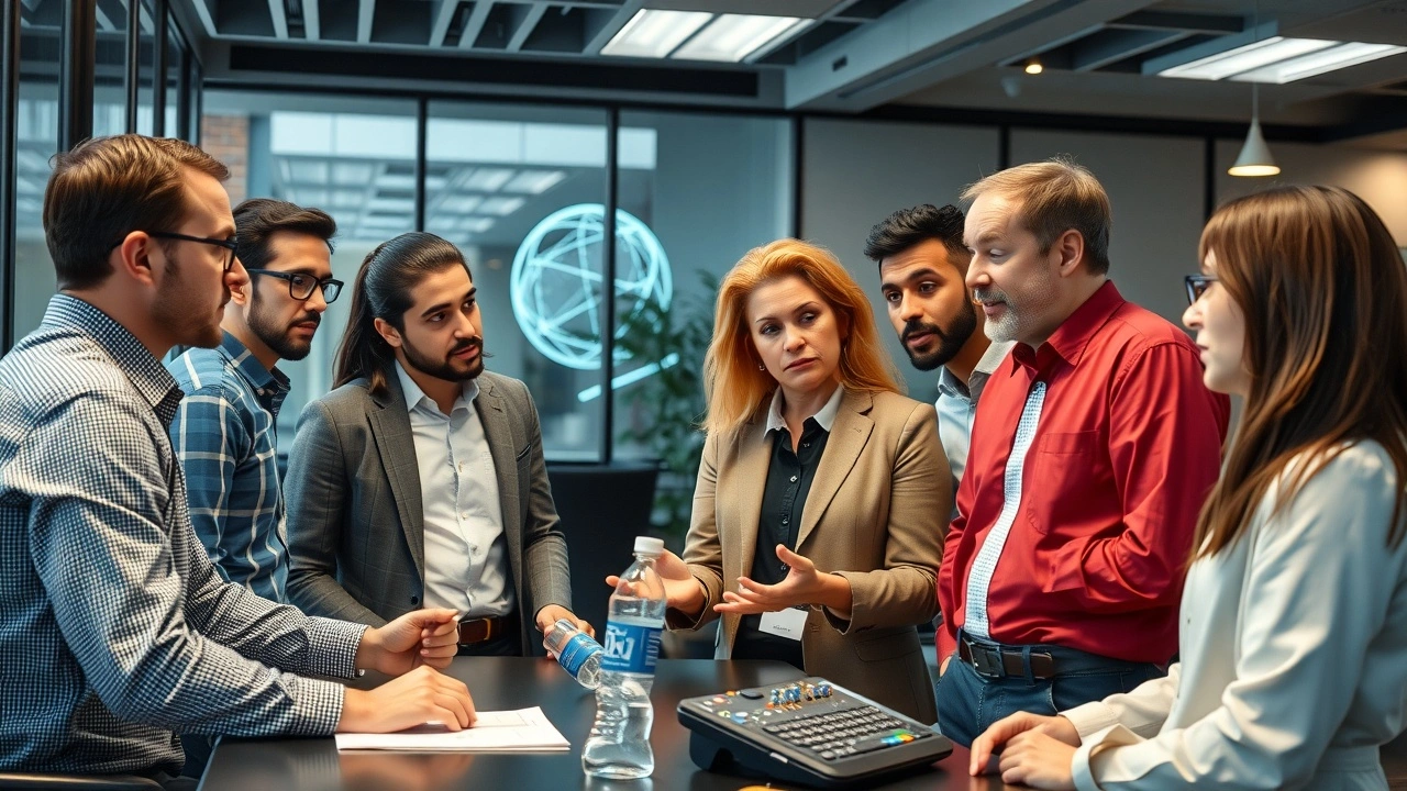 groupe d'experts discutant de la technologie quantique