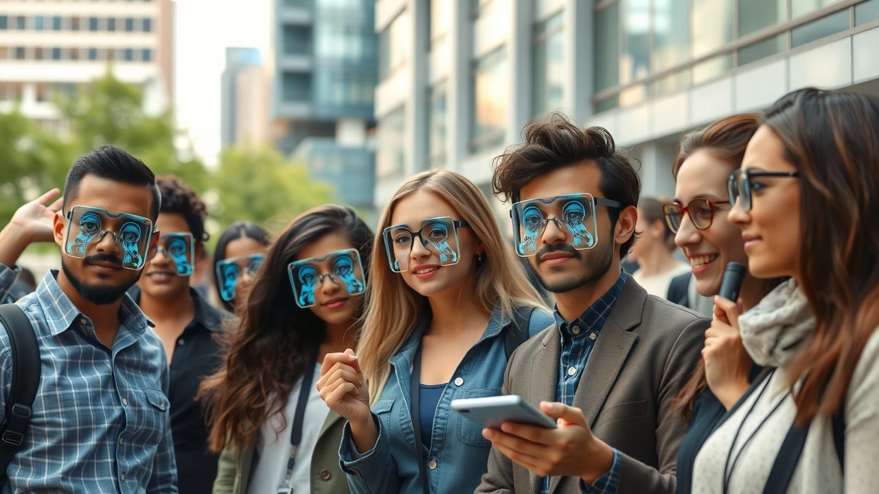 groupe de personnes discutant de la reconnaissance faciale