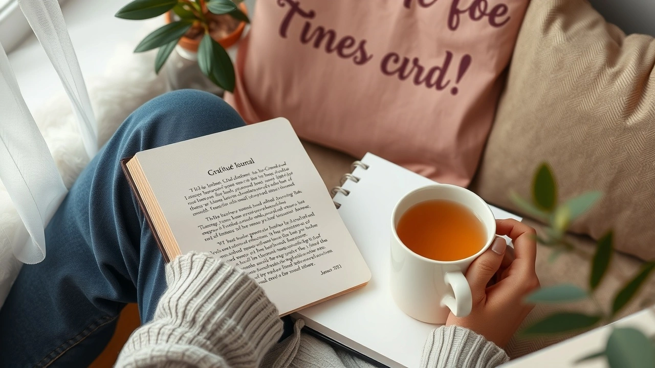 person ecrivant dans un journal de gratitude