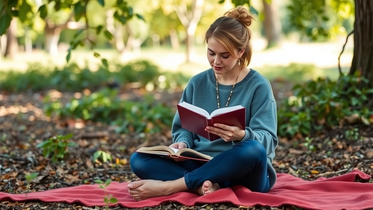 person journaling dans un environnement serein
