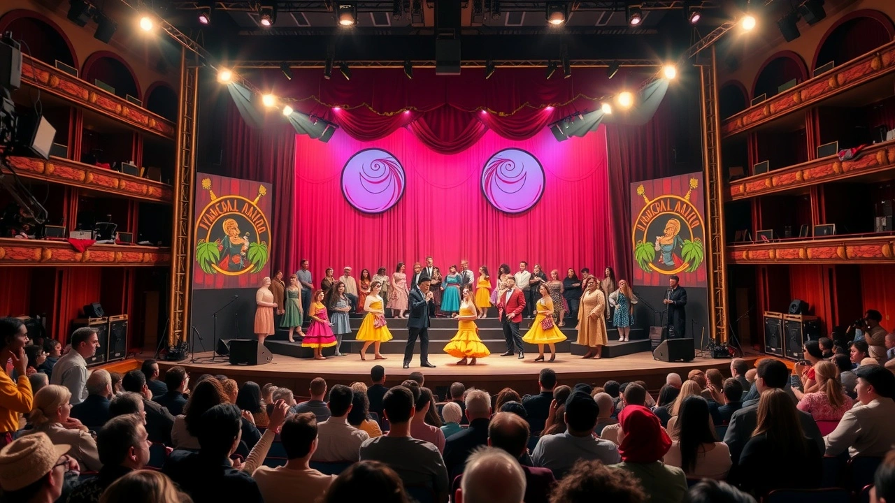 scène d une comédie musicale sur une scène de théâtre